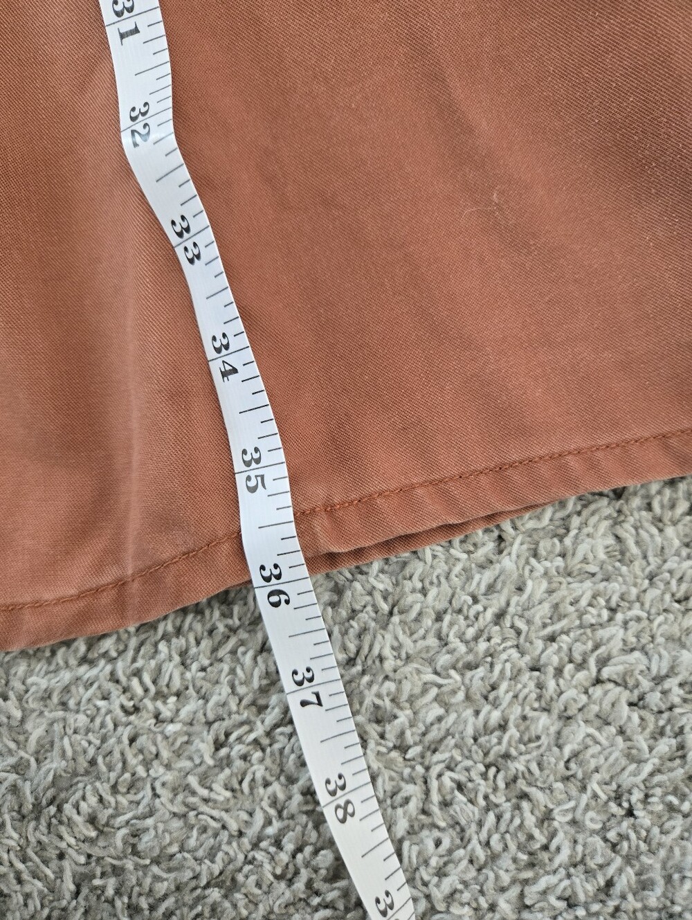 Quince Rust Button-Front Mini Dress - Picture 9 of 11